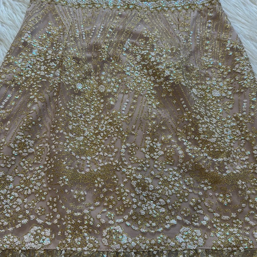 Hello Molly MATCH ME DRESS CHAMPAGNE NWT Size Large - Picture 4 of 12